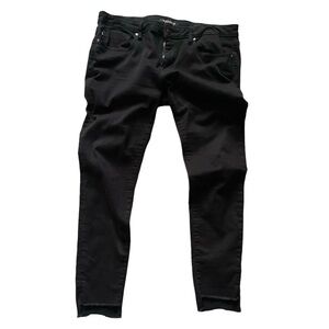 Vigoss, The New York, Black, Skinny Jean w/ Western Yoke Back Flap Pockets, 31w